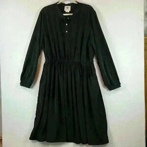 Girl with Curves Women’s Dress Size 20 Black Elastic Waist Long Sleeves